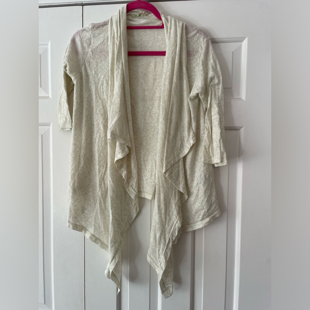 Alternative Earth Women's Cream Open Front Cardigan